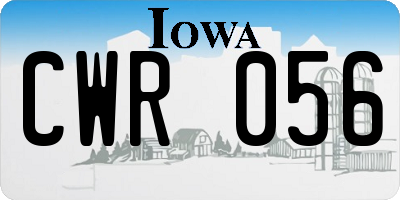 IA license plate CWR056