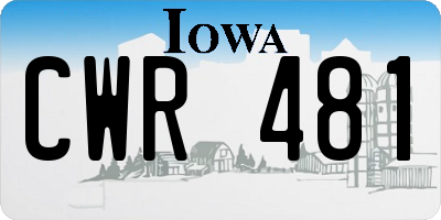 IA license plate CWR481