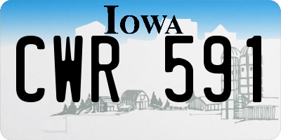 IA license plate CWR591