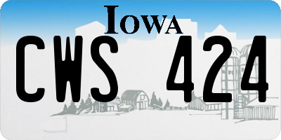 IA license plate CWS424