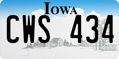 IA license plate CWS434