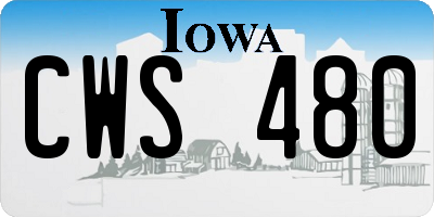 IA license plate CWS480