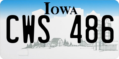 IA license plate CWS486