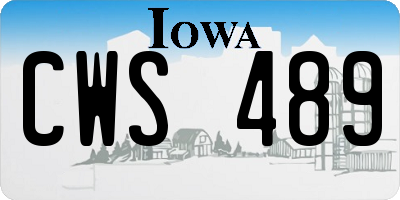 IA license plate CWS489