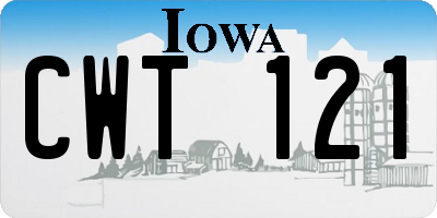 IA license plate CWT121