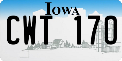 IA license plate CWT170