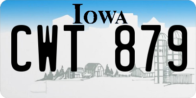 IA license plate CWT879