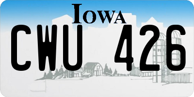 IA license plate CWU426