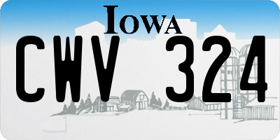IA license plate CWV324