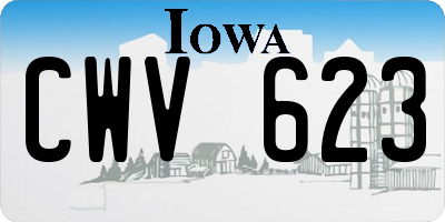 IA license plate CWV623