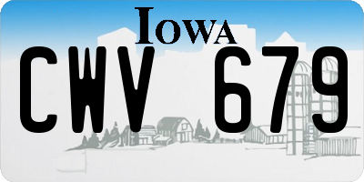 IA license plate CWV679