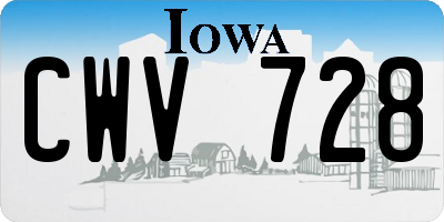 IA license plate CWV728