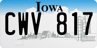 IA license plate CWV817