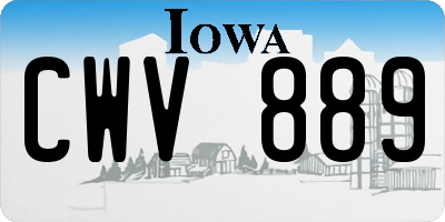 IA license plate CWV889