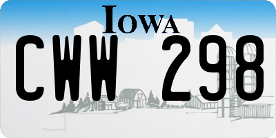 IA license plate CWW298