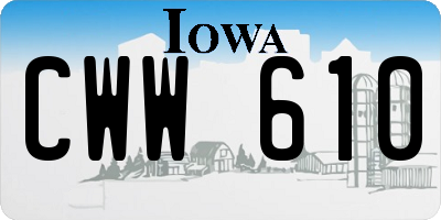 IA license plate CWW610
