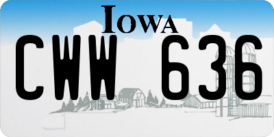 IA license plate CWW636
