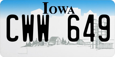 IA license plate CWW649