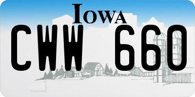 IA license plate CWW660