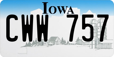 IA license plate CWW757
