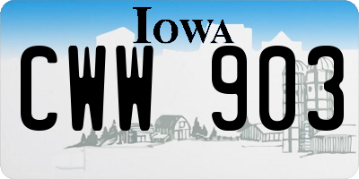 IA license plate CWW903