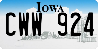 IA license plate CWW924