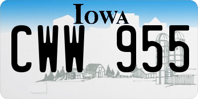 IA license plate CWW955