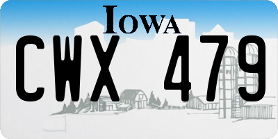 IA license plate CWX479