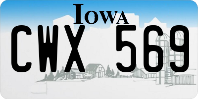 IA license plate CWX569