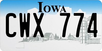IA license plate CWX774