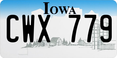 IA license plate CWX779