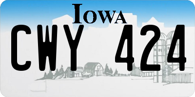 IA license plate CWY424