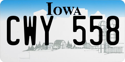 IA license plate CWY558