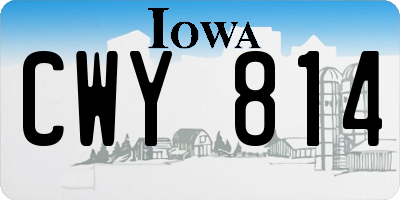 IA license plate CWY814