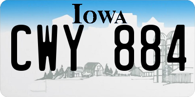 IA license plate CWY884