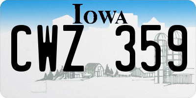 IA license plate CWZ359