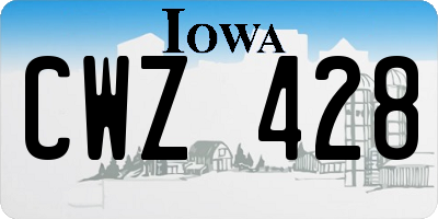 IA license plate CWZ428
