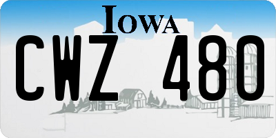 IA license plate CWZ480