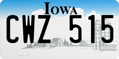 IA license plate CWZ515