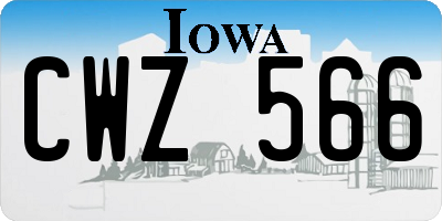 IA license plate CWZ566