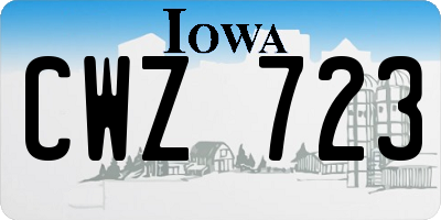 IA license plate CWZ723