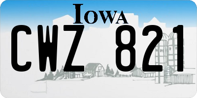 IA license plate CWZ821