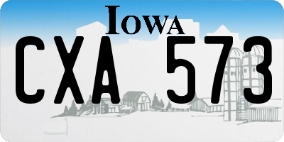 IA license plate CXA573