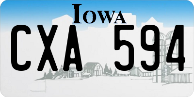 IA license plate CXA594