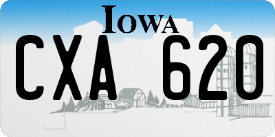 IA license plate CXA620