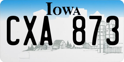 IA license plate CXA873
