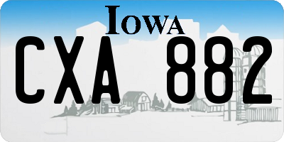 IA license plate CXA882