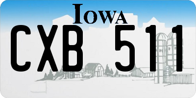 IA license plate CXB511