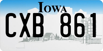 IA license plate CXB861