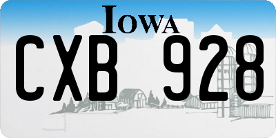 IA license plate CXB928